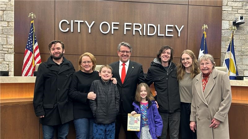 Mayor Ostwald with family during oath of office