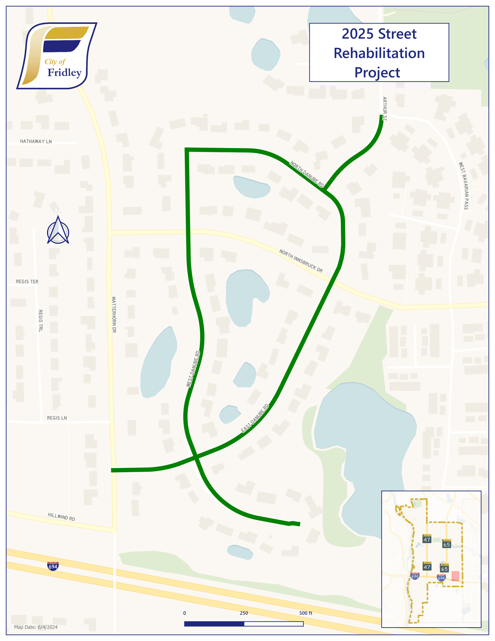 2024 Street Rehabilitation Project Map