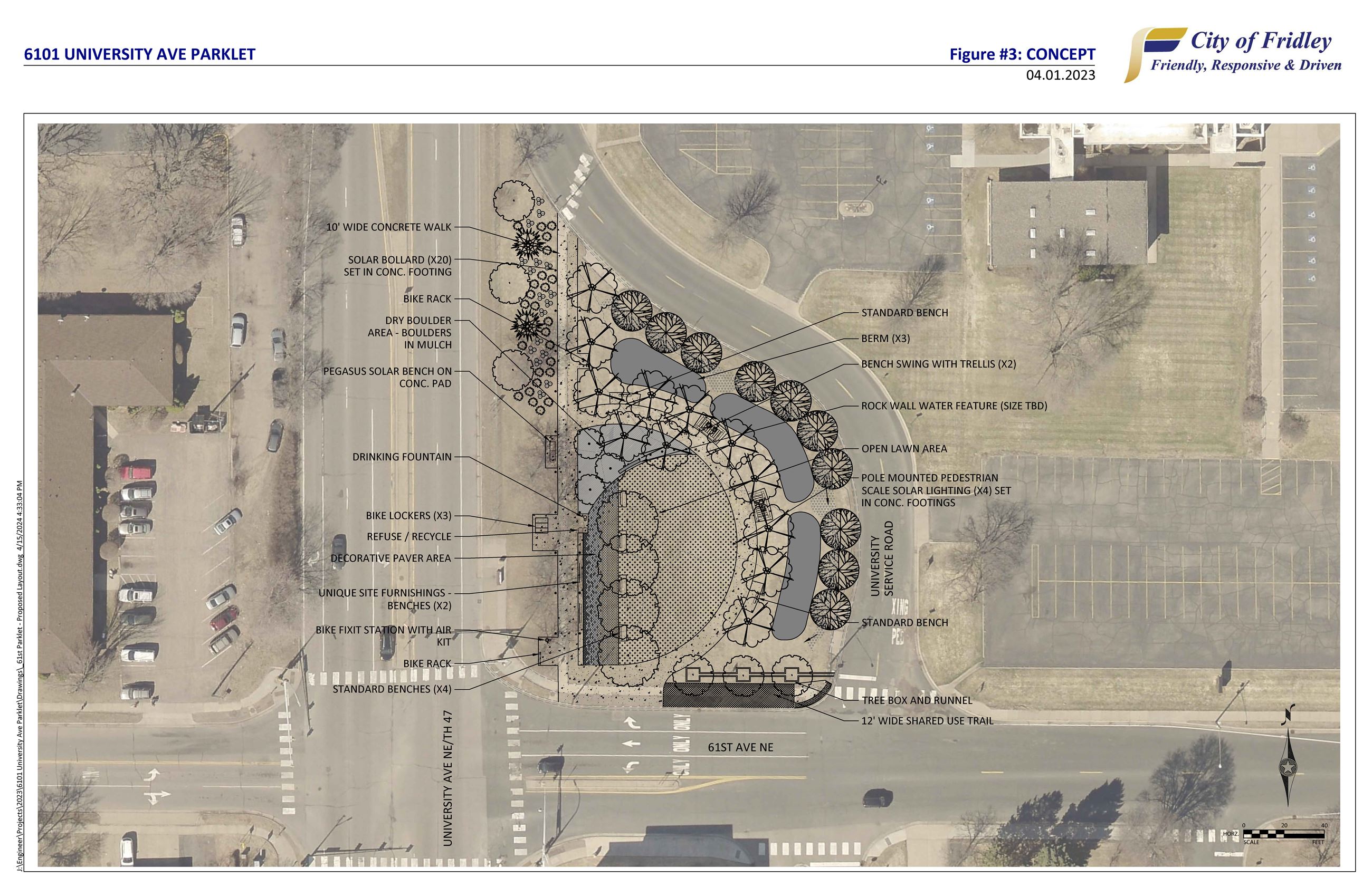  61st Avenue Parklet Project Area Map