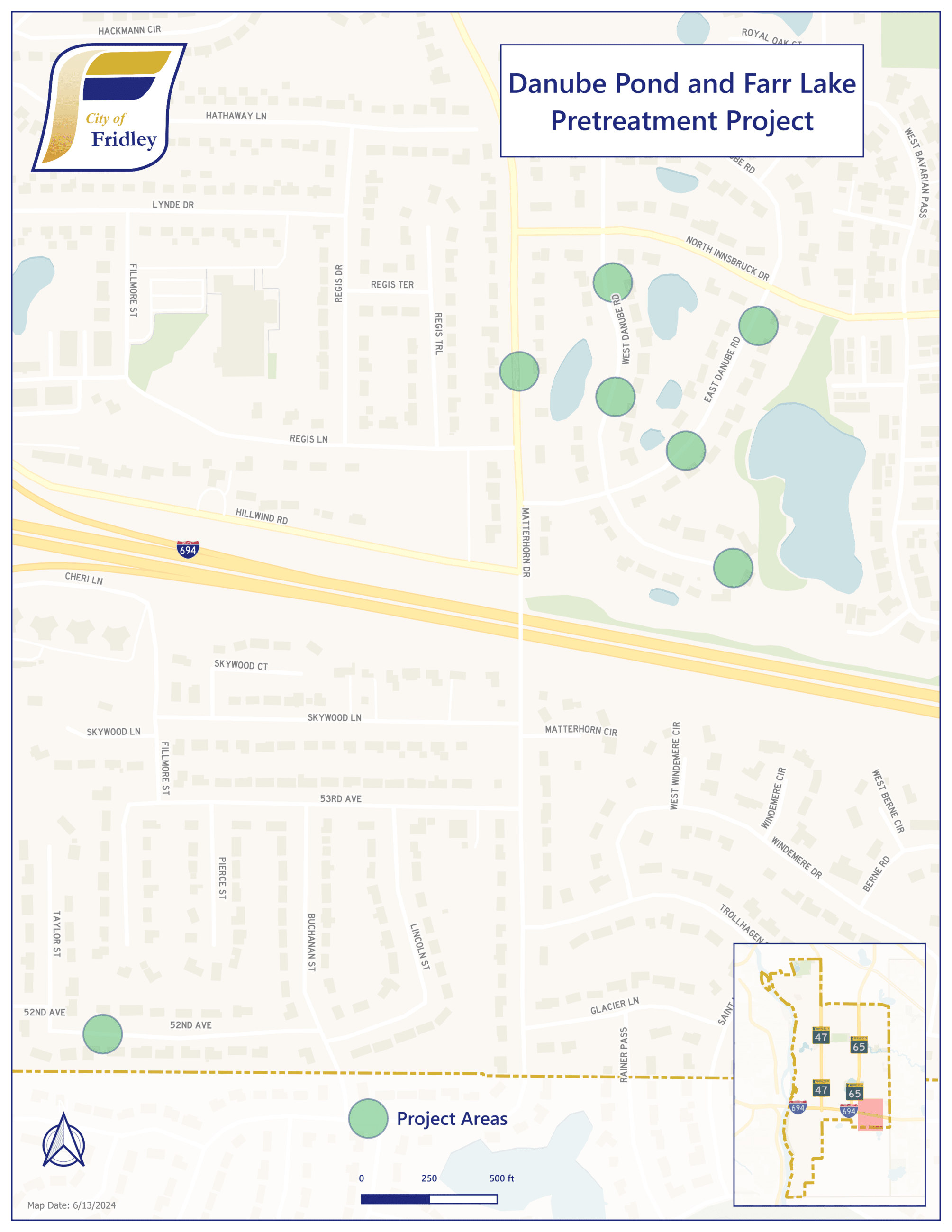  Danube Pond and Farr Lake Storm Improvements Project Area Map