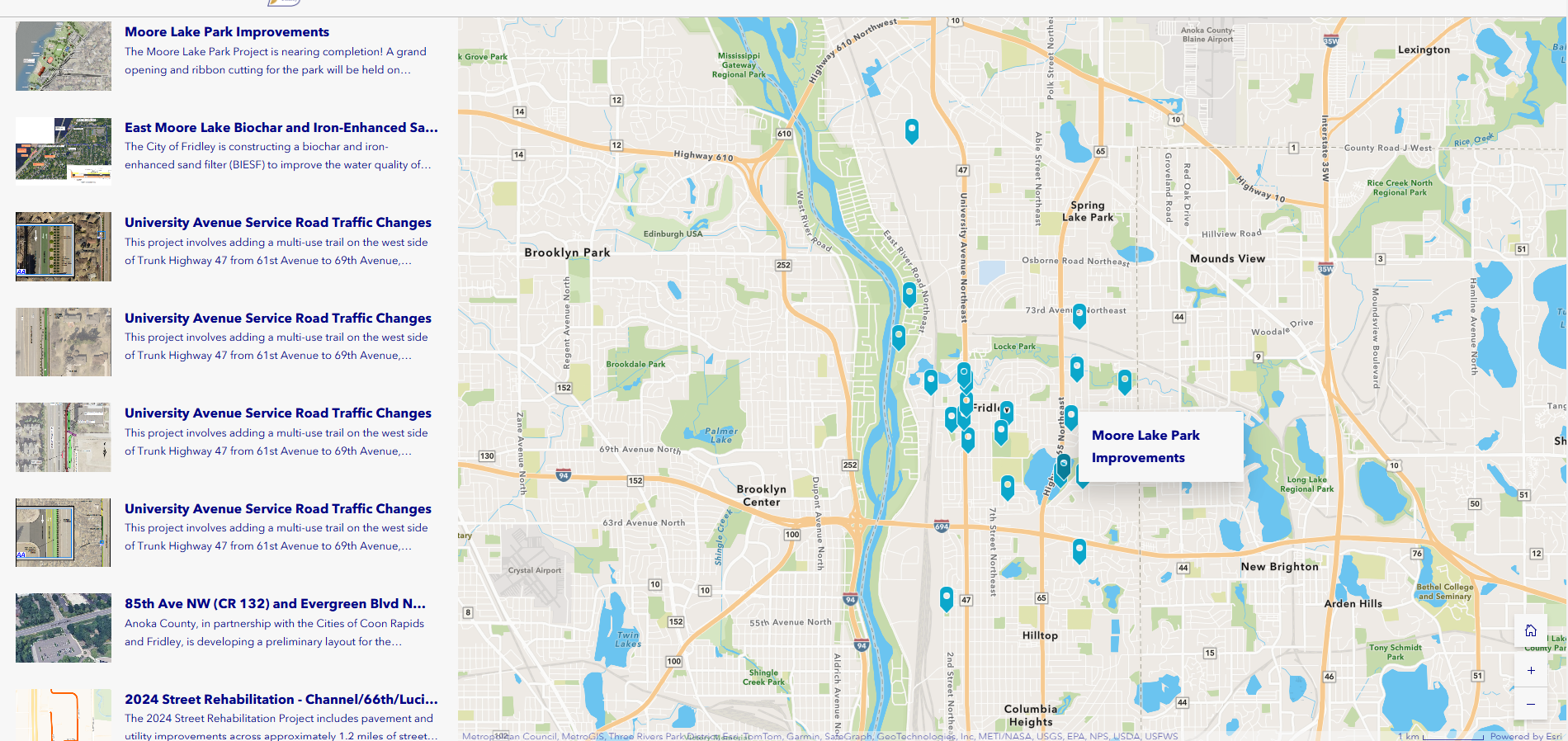 ArcGIS maps powered by Esri