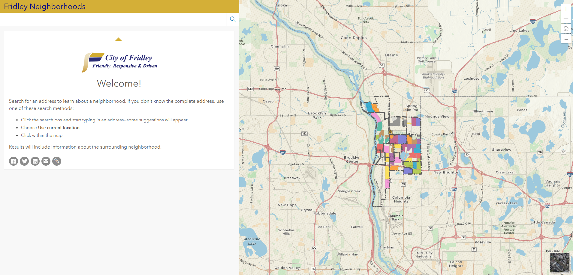 Map of Fridley